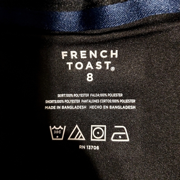 Black Pleated Mini Skirt with Buckle Detail, Kids Size 8. - Picture 2 of 2